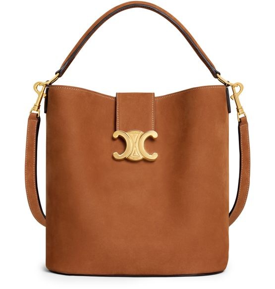 CELINE Medium bucket Louise in nubuck calfskin - Image 6