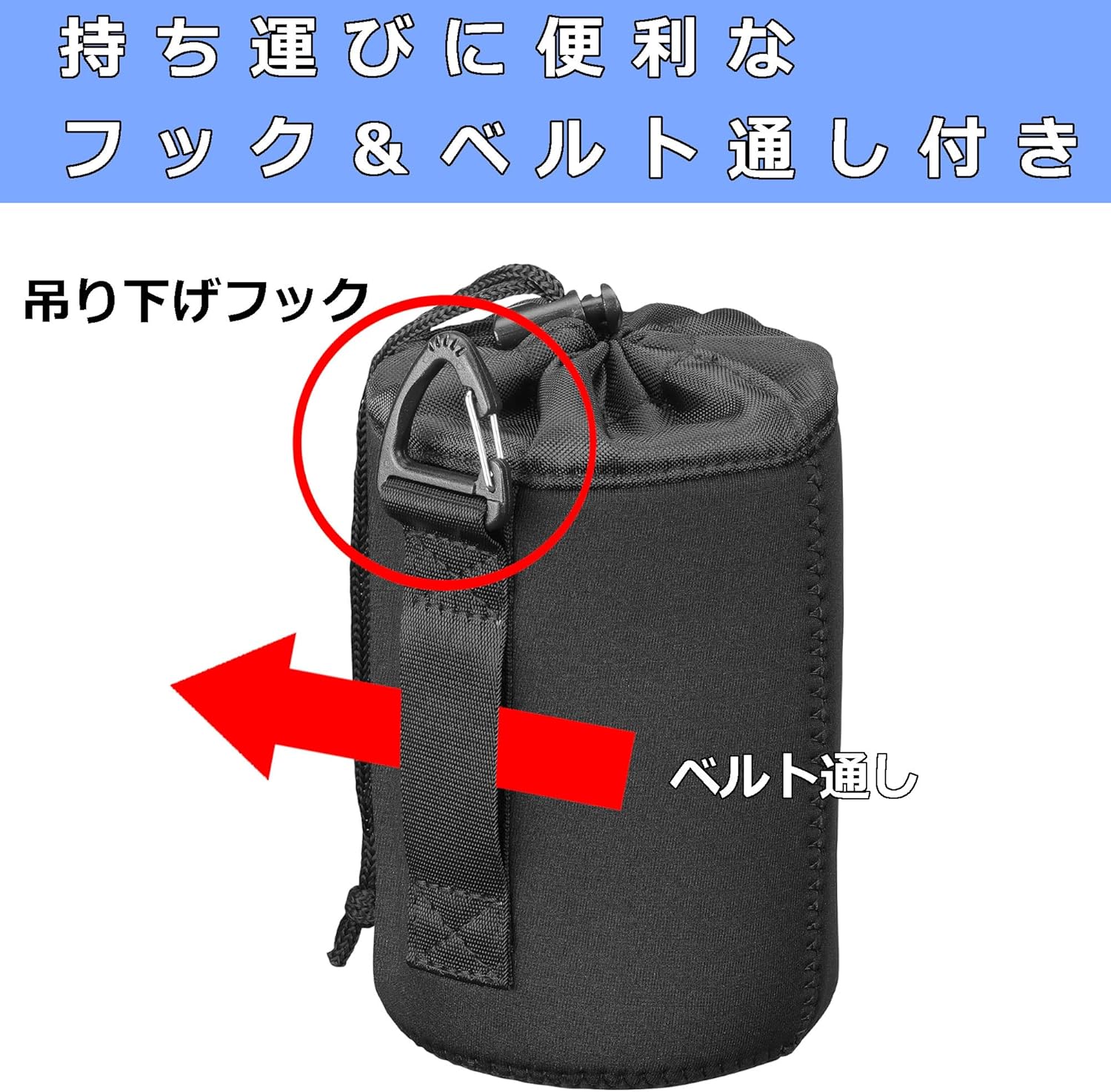 ハクバ HAKUBA 交換レンズケース スリムフィット02 レンズポーチ 90-130 ブラック KLP-S02-9013
