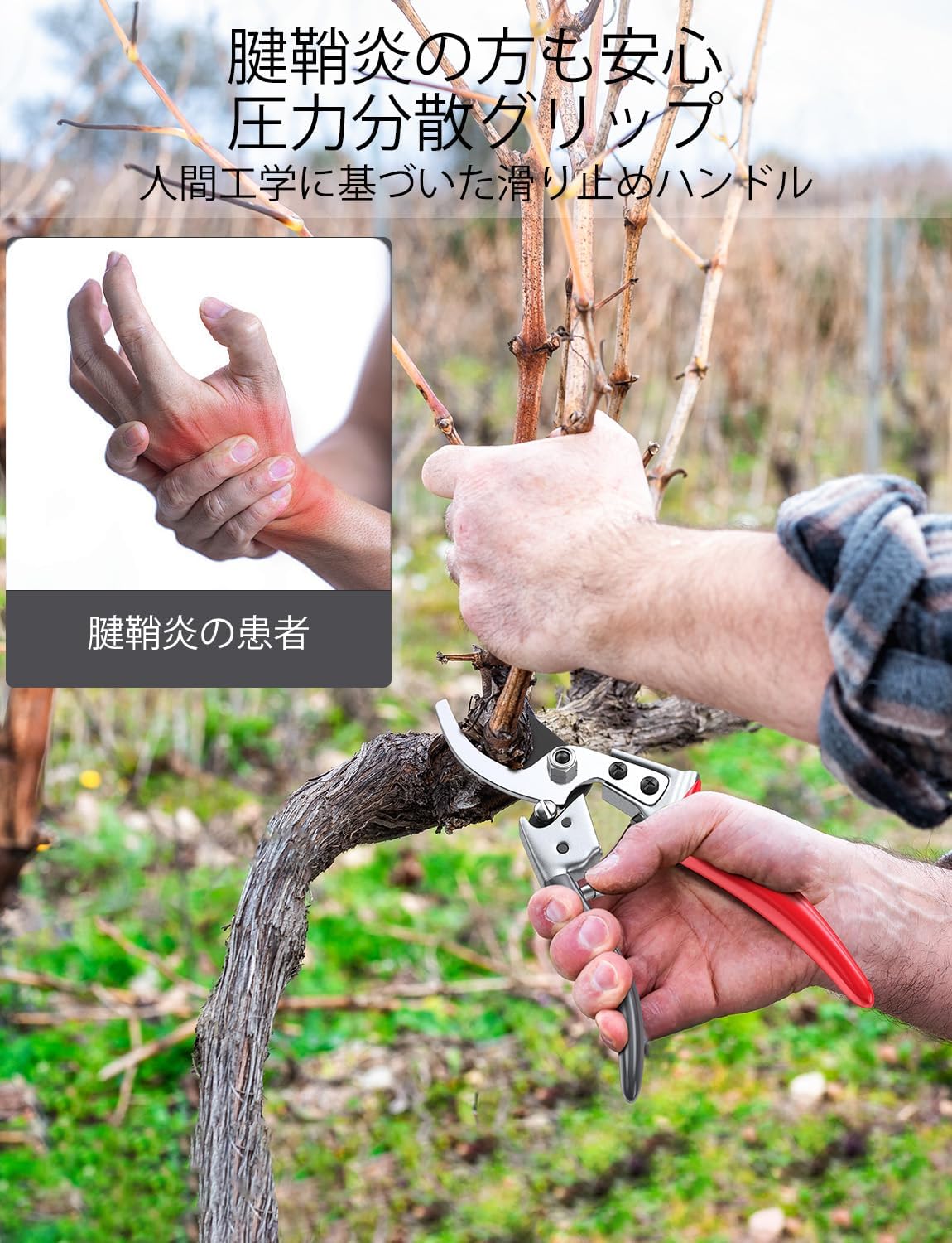 Women's Pruning Shears | Lightweight & Easy to Grip Pruning Shears | German Technology Adopted, 5x Cutting Performance | Made in Japan with SK-5 Steel, 6x Durability | Rust-Resistant |