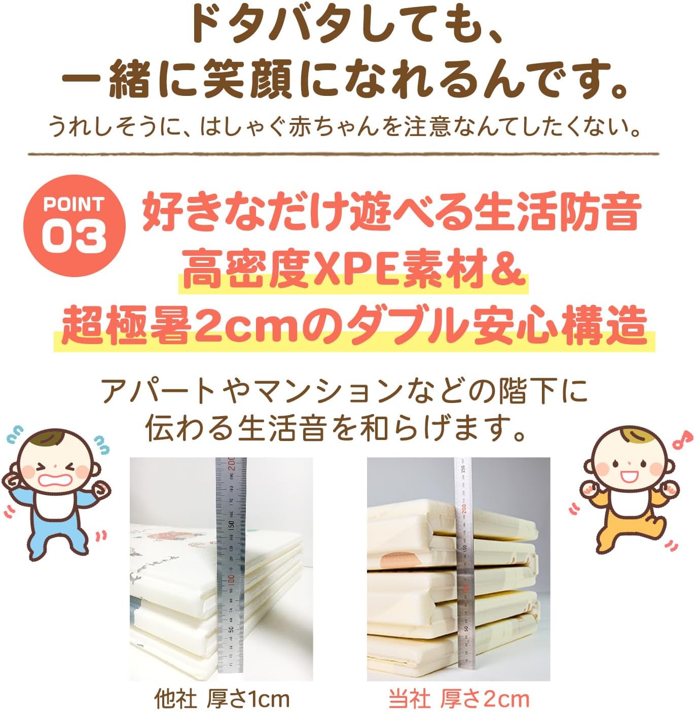 Baby Mat (Safety Inspected by a Japanese Manufacturer, Nursery Teacher Supervision) Baby Play Mat, Foldable, Soundproof, Waterproof, Safe Material, Playable, Double-Sided, Anti-Slip (70.9 x