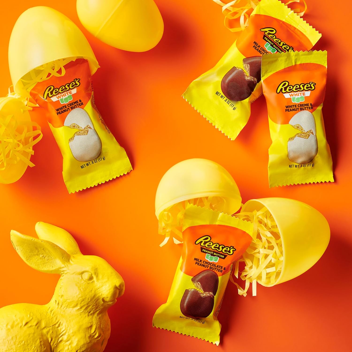 REESE'S Assorted Flavored Snack Size Peanut Butter Eggs, Candy Bag, Easter Candy, 28.8 oz