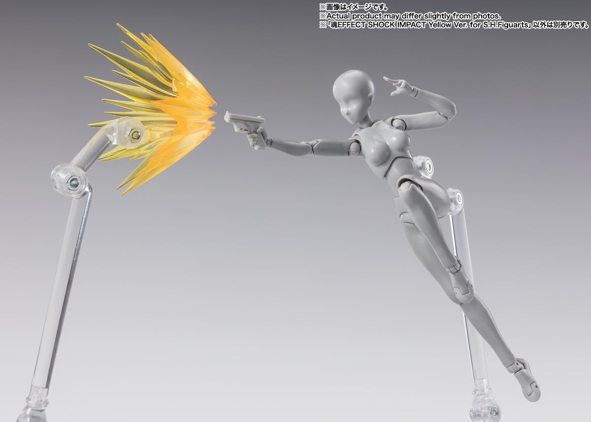 BANDAI SPIRITS Tamashii Effect Shock Impact Yellow Ver. for S.H. Figuarts Approx. 5.5 inches (140 mm), PVC & ABS Effect Parts for Figures