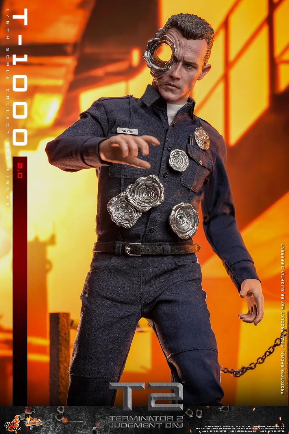 Movie Masterpiece Terminator 2 T-1000 (2.0 Version) 1/6 Scale Figure