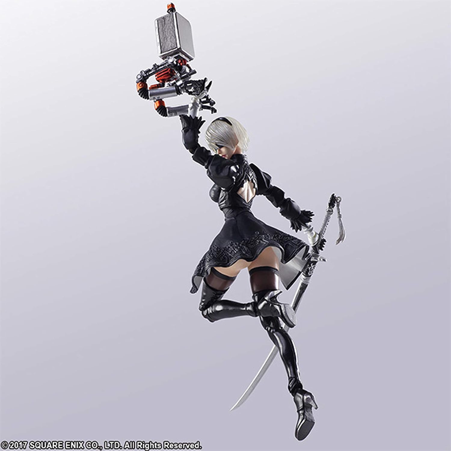 NieR:Automata, BRING ARTS, 2B & Machine Lifeform, Set of 2, Made of PVC, Painted, Movable Figure