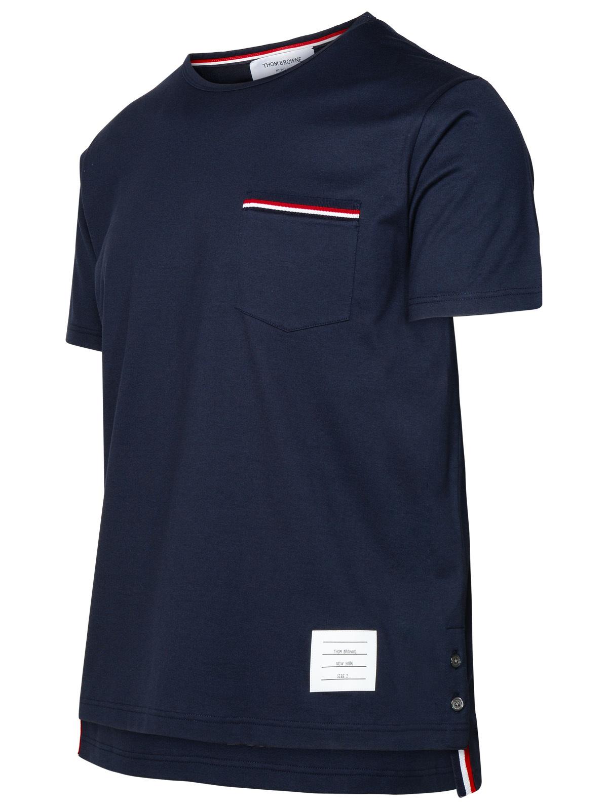 Thom Thom Browne Navy Cotton T Shirt - Image 6
