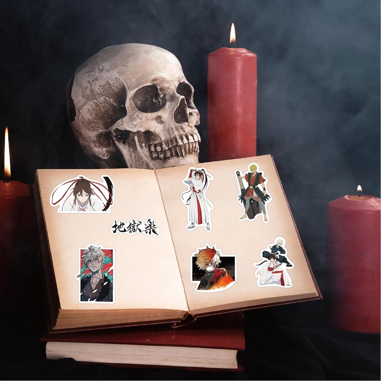For Hell Raku Sticker Set, 50 Piece Set, Stylish Anime for Helluraku Seals, Waterproof, Cute Cartoon Stickers, Notebook, Sticker, DIY, Car, Motorcycle, Helmet, PC, Snowboard, Smartphone