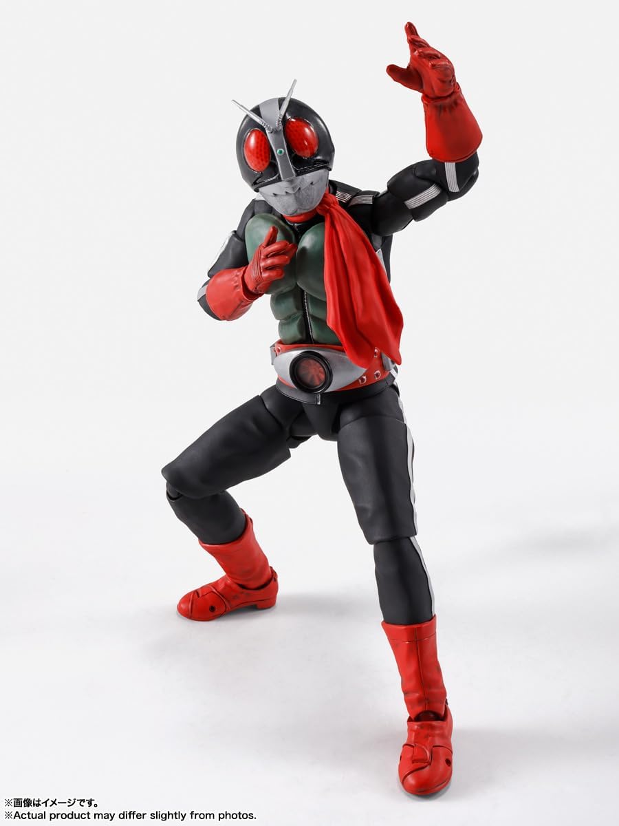 TAMASHII NATIONS S.H. Figuarts Kamen Rider New No. 2 Glorious Showa Rider Edition, Approx. 5.7 inches (145 mm), PVC & ABS & Fabric, Pre-painted Action Figure