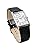 Seiko SWR049 Men's Wristwatch, Square Design, Quartz, White Dial x Black Leather Band, Classic