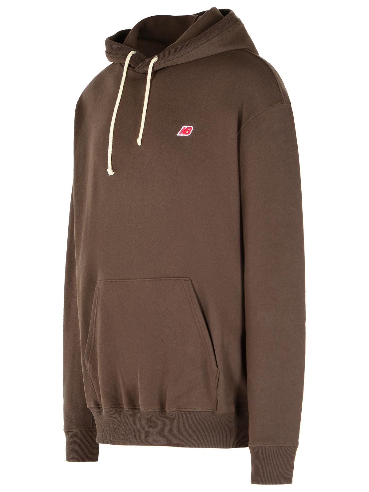 Designer Brand ニューバランスブラウンコットンスウェットシャツ - Image 6