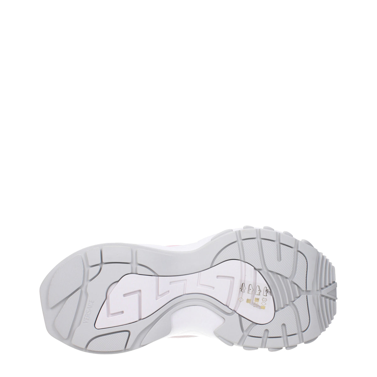 Versace ヴェルサーチ レディースs スニーカー ホワイトファブリック/パステルピンク - Image 6
