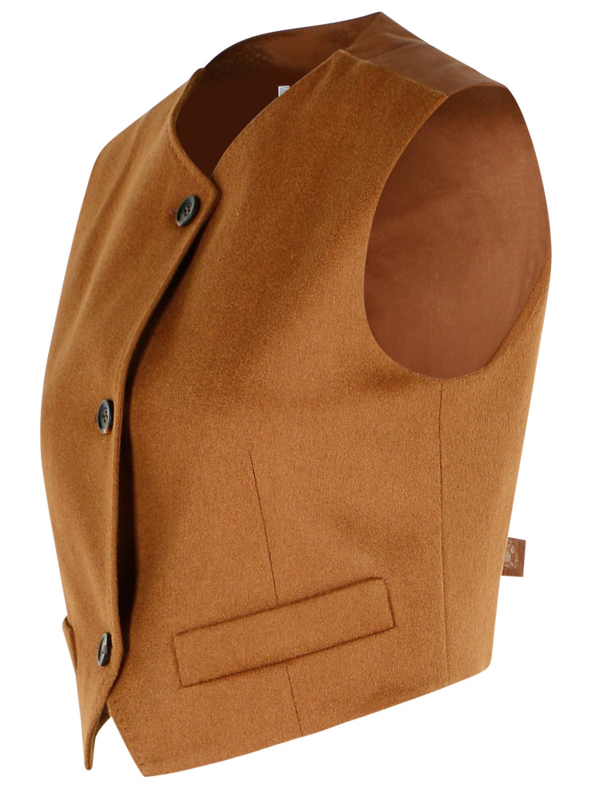 Max Max Mara 'Edda' Camel Light Lear Vest - Image 6