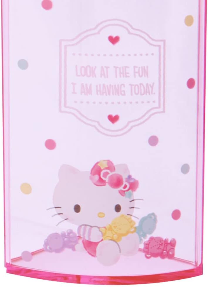 Sanrio 213110 Sanrio Pen Stand, Pink, Plastic, Hello Kitty, Kitty 360 Degree Rotation, Pen Stand, Pen Holder, Cosmetics, Makeup Brush, Tulle, Pet Character