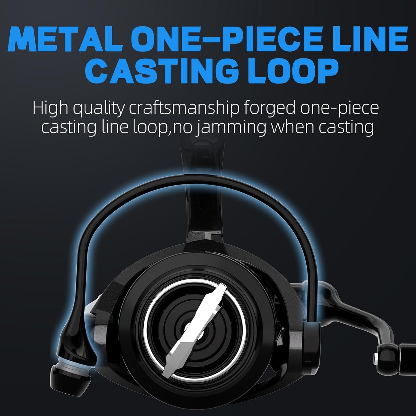 Ashconfish AK スピニングリール 2500 3000超強力メタルボディ 25ポンド以上のドラグ アンチリバースベアリング 8+1 ダブルシールドステンレススチールBBデザイン 海水&淡水釣り用