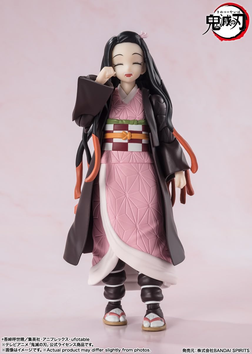 S.H. Figuarts Demon no Blade Nezuko Kamado 5.1 inches (130 mm), PVC & ABS Pre-painted Action Figure