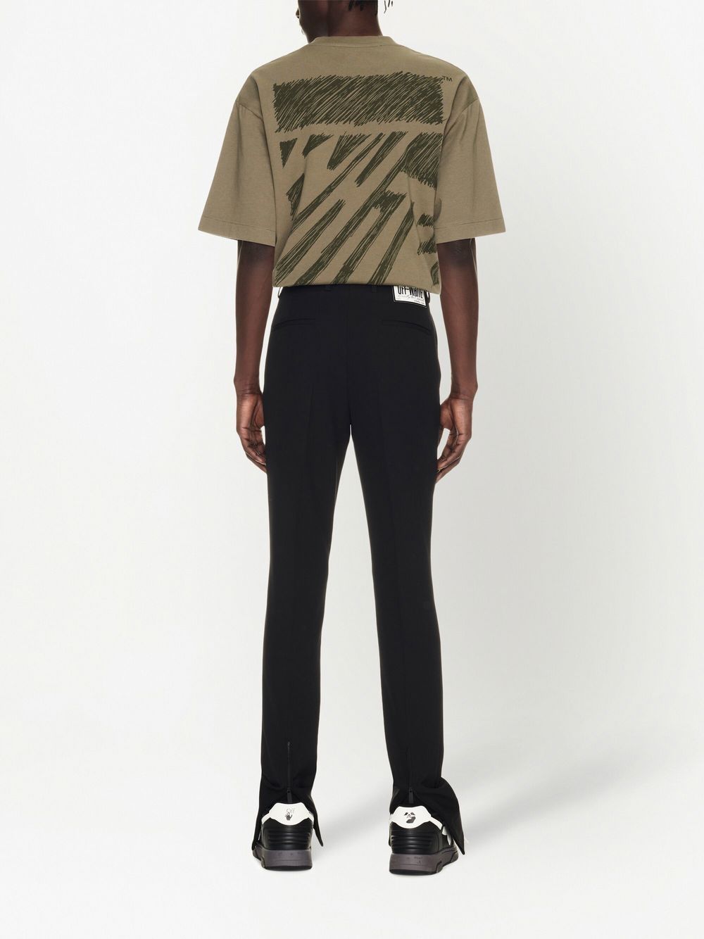 Off Off White Wool Skinny Trousers - Image 6