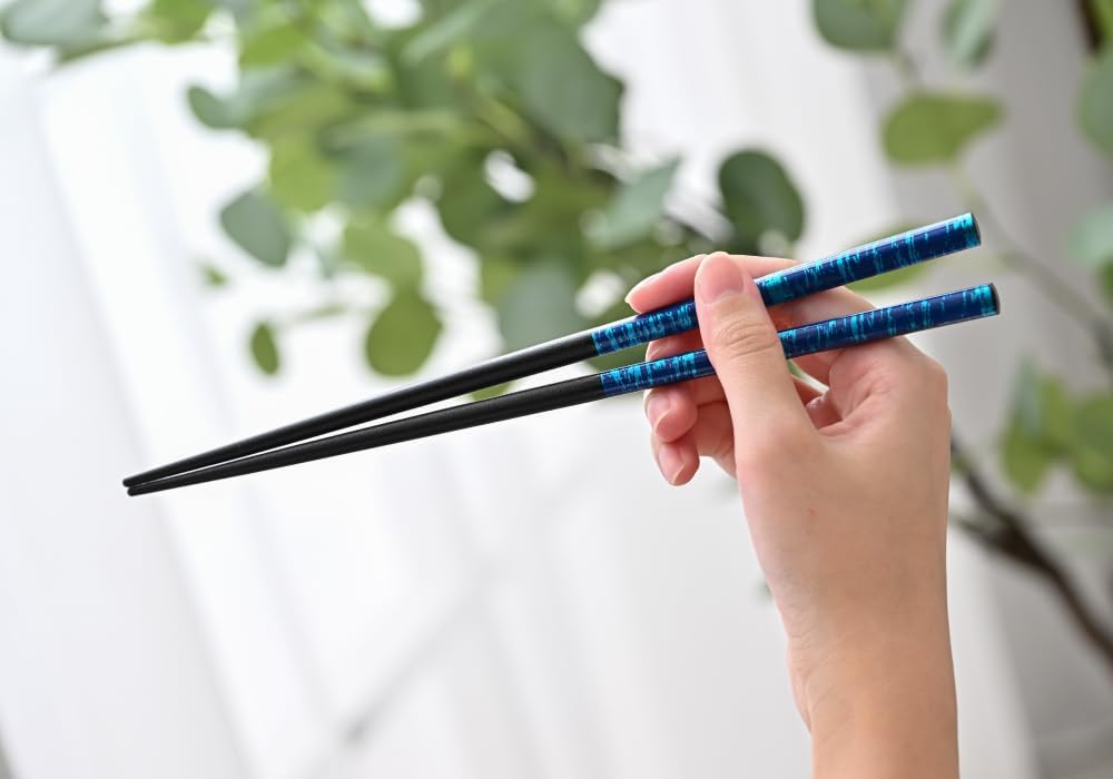 Manufactured in our own factory in Obama, Fukui Prefecture [Ohashi Factory] Dishwasher Safe, Painted Chopsticks, Kasuri Dye, 5-piece Set / Chopsticks, Antibacterial, Dishwasher Safe, Wakasa Paint