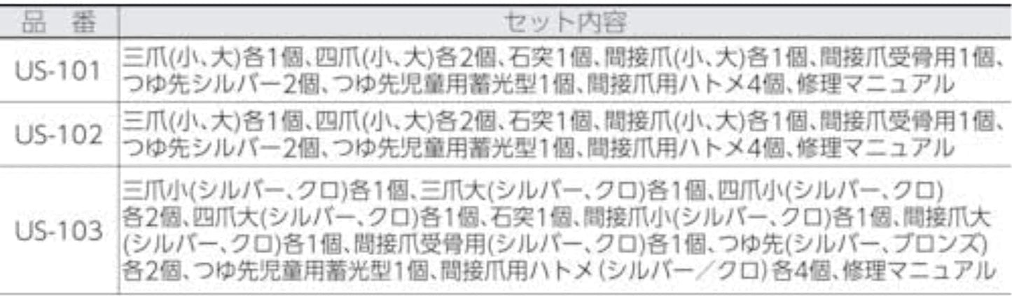 Waki Sangyo You too Umbrella Artisan Umbrella Repair Set Replacement 13-piece Set, Black US-102