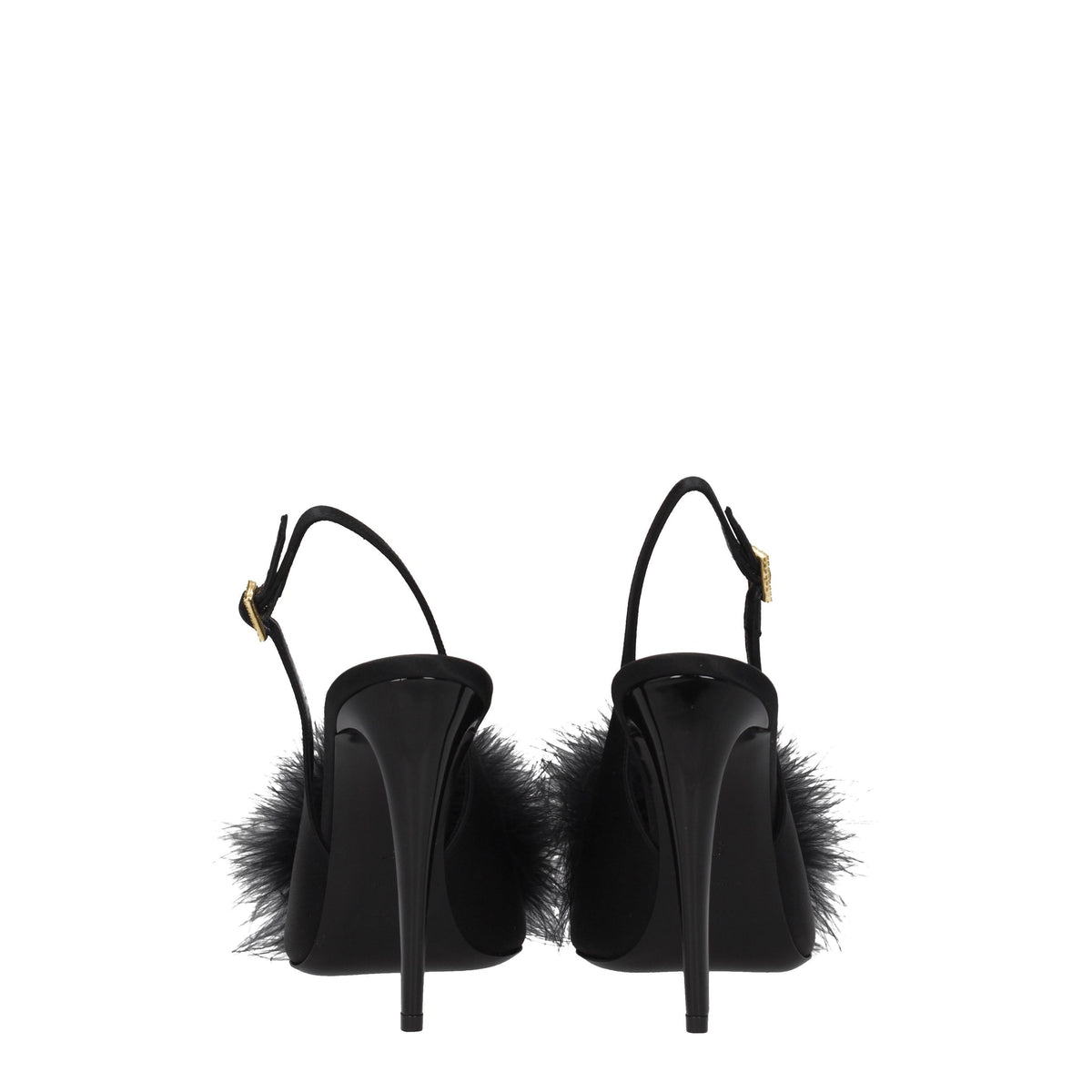 Saint セントローランサンダルの女性サテンブラック - Image 6