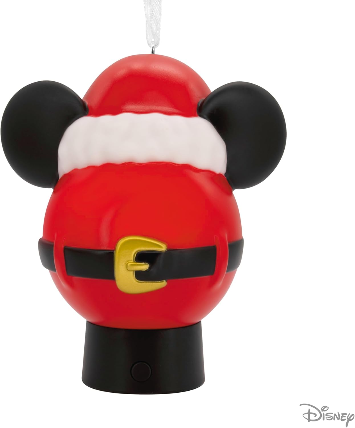Hallmark Disney Mickey Mouse Icono con Sombrero de Santa Adorno Navideño Colgante con Luz