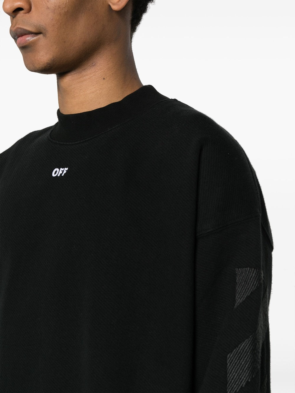 Off Off White Diagonal Striped Sweatshirt - Image 6