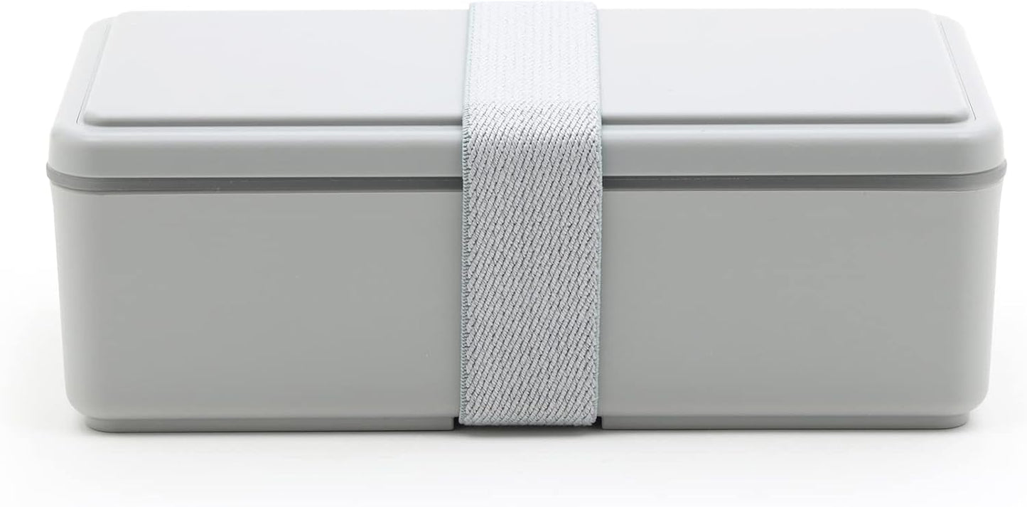 Miyoshi Seisakujyo (Miyoshi Manufacturing) GEL-COOL Gel Cool Square, Integrated Ice Pack, Rectangular Lunch Box, Bento Box, Oyster Gray, 7.0×3.4×2.4 inches (17.8×8.7×6 cm), 16.9 fl oz (500 ml), 1 Tier