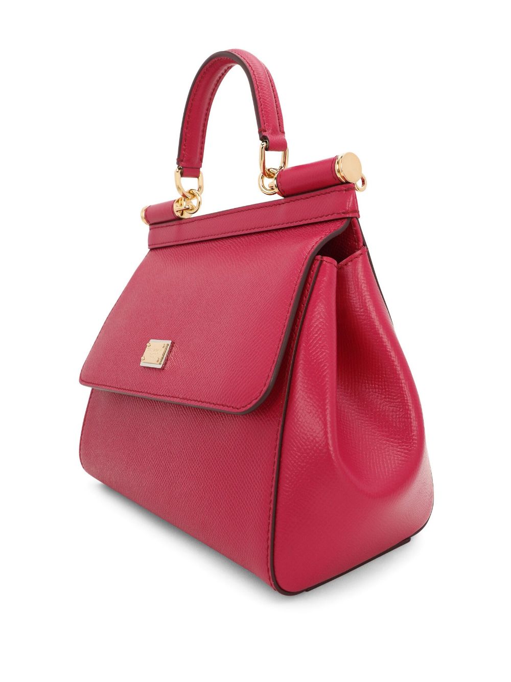Dolce  Gabbana ドルチェ＆ガッバーナシチリアミディアムレザーハンドバッグ - Image 6