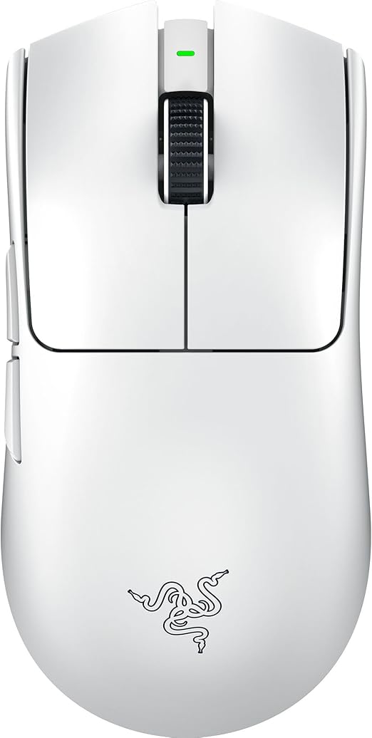 Razer Viper V3 Pro (White Edition) Gaming Mouse, Wireless, 1.9 oz (55 g), Ultra Lightweight, 2nd Generation, Razer Focus Pro, Optical Sensor, 35000DPI High Speed Wireless, Optical Mouse Switch, 6