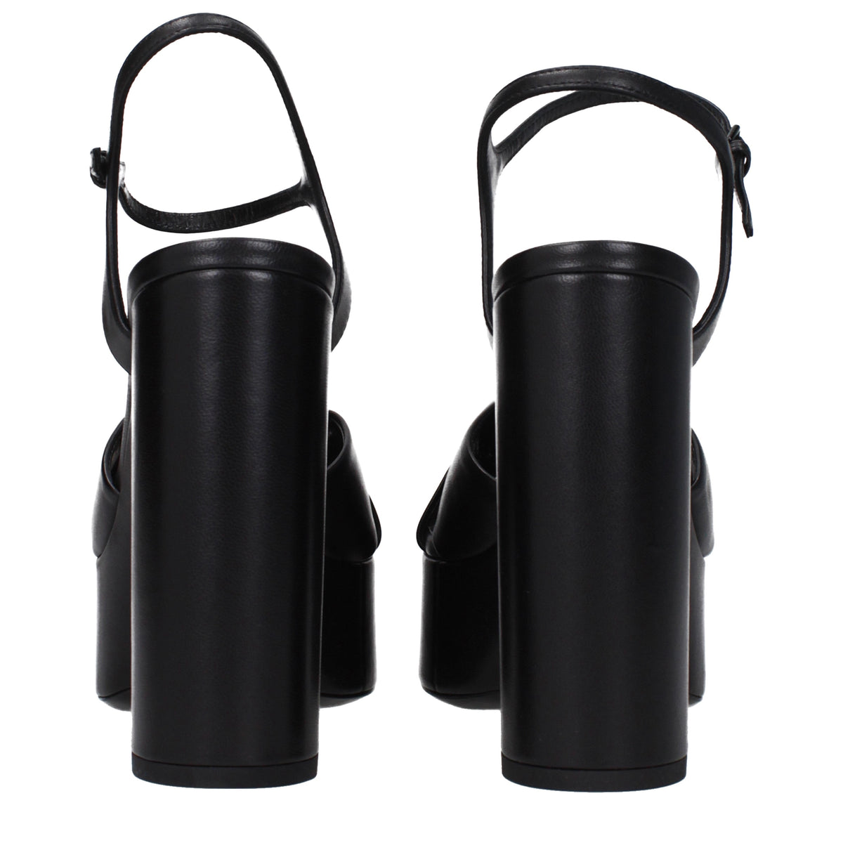 Saint セントローランサンダルホワイトレザーレザーブラック - Image 6