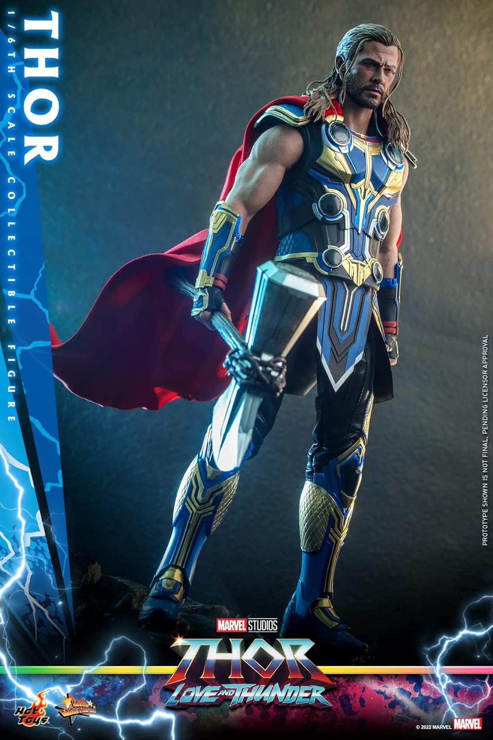 Movie Masterpiece Thor: Love & Thor 1/6 Scale Figure, Blue, Approximately 12.6 inches (32 cm) Tall