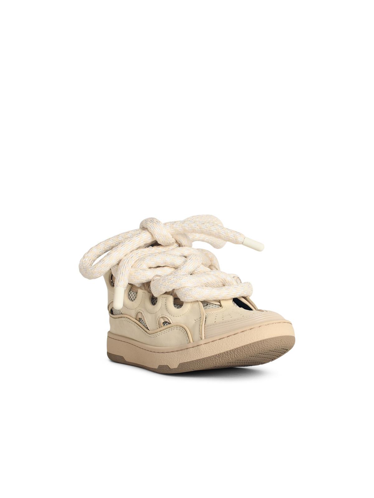 Lanvin Lanvin 'Curb' Beige Lear Blendスニーカー - Image 6