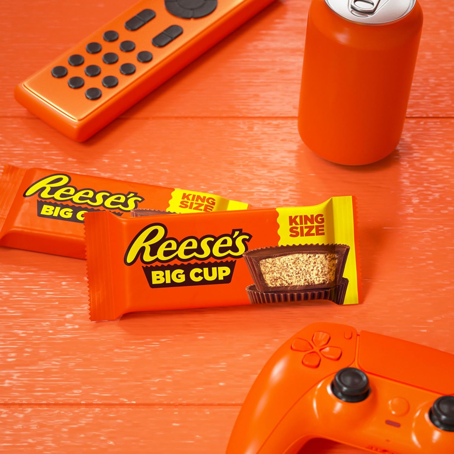 REESE'S Big Cup - Tazas de mantequilla de maní de chocolate con leche, tamaño King, paquetes de dulces, 2.8 onzas (16 unidades)