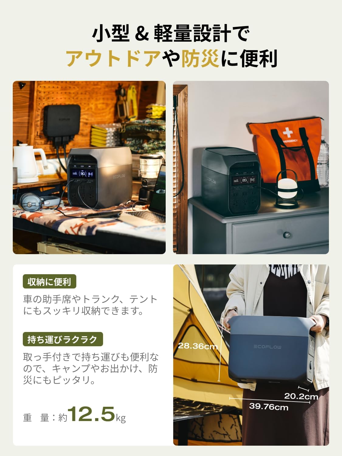 EcoFlow DELTA 3 Portable Power Supply, 1024Wh 160W Single Sided Solar Panel, Gen2, 1 Piece, 2-Piece Set, Lithium Iron Phosphate, 100% Charging, 100% Charging in 56 Minutes, High Output AC (Rating