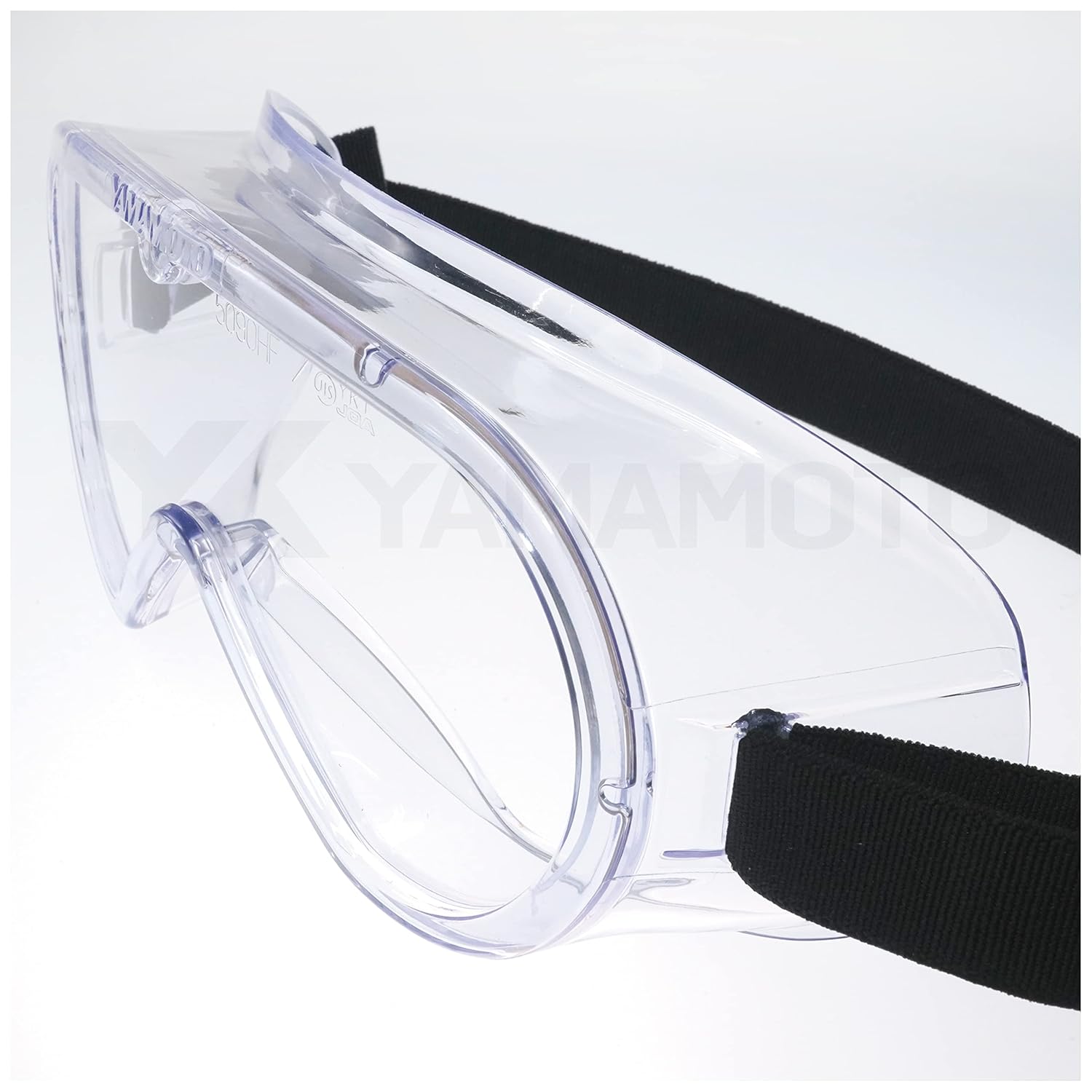 Yamamoto YG-5090HFN Non-Porous Goggles, Set of 10, Anti-Fog Specifications, Can be Used with Glasses/Masks, Splash, Infection Prevention, Made in Japan, Clear HF (Outer Hard Coat + Interior Anti-Fog),