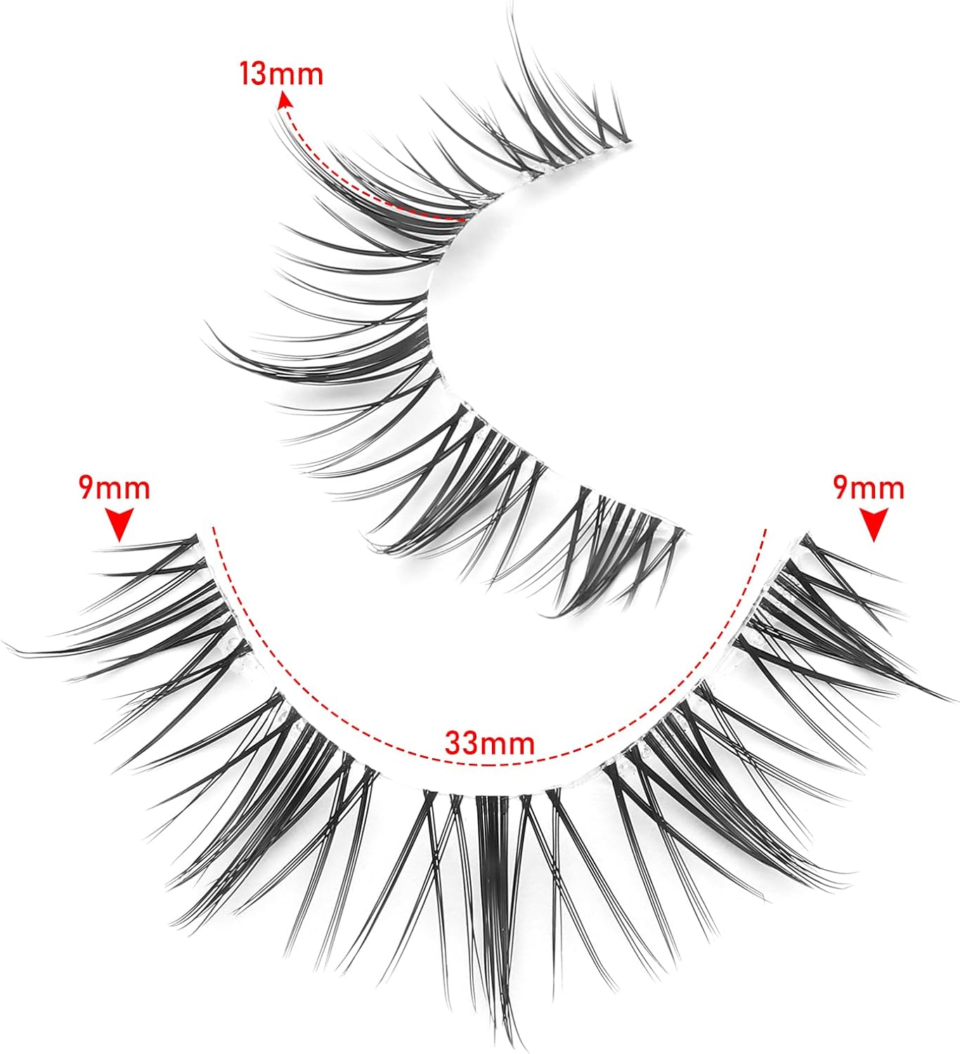 10 Pairs Cartoon False Eyelashes Korean Asian False Eyelashes Anime False Eyelashes Japanese Makeup False Eyelashes Spiky False Eyelashes (Y40)