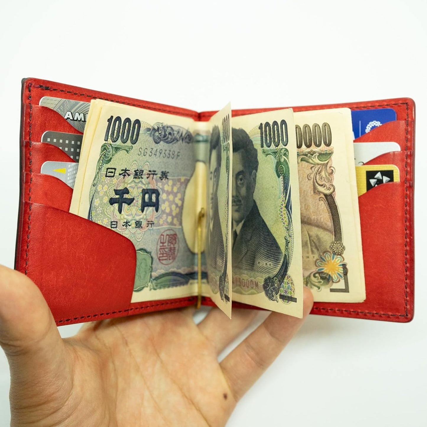 Hizu Factory Money Clip with Coin Purse (New Black x Papabelo / Reverse Stitching Color), New Black x Patello / Stitched Color Inverted