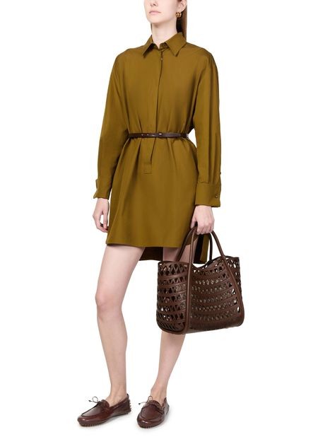 MAX MARA Alcade コットンポプリン レザーベルト付き シャツワンピース - Image 6