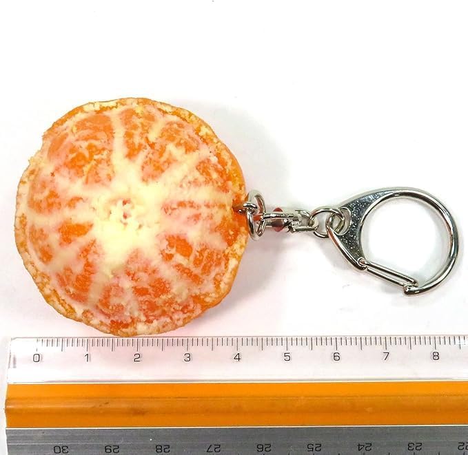 Coconut Accessories, Whole Tangerine, Food Sample, Keychain, Cute, Funny, Souvenir, Gift
