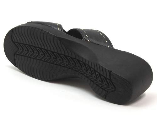 Women's Open Toe Stitch Sandals Beautiful Legs Wedge Sole Made in Japan