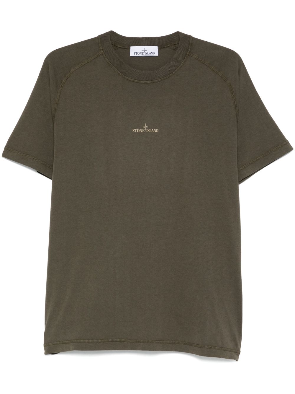Stone Stone Island Logo Cotton T Shirt - Image 6