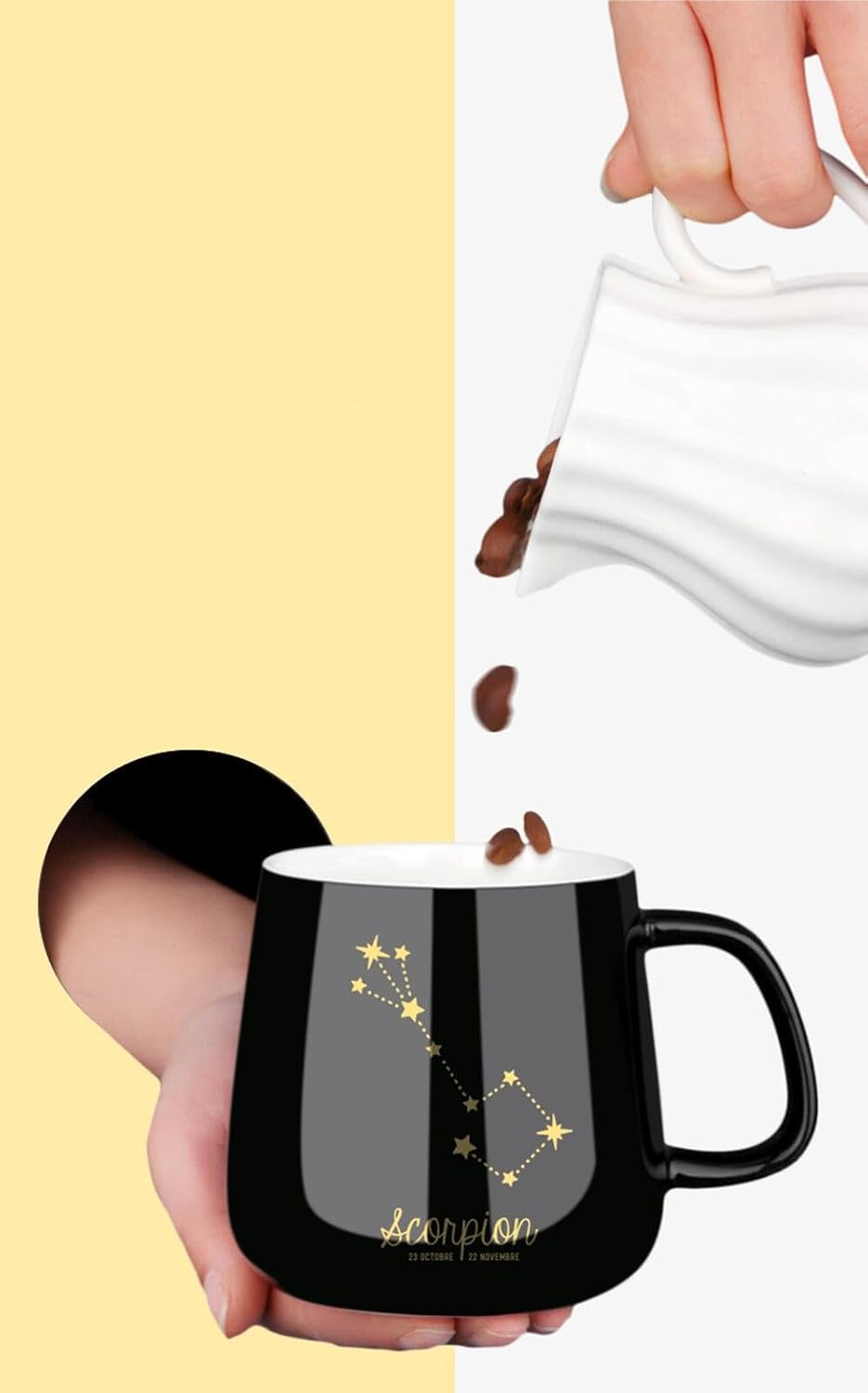 Lucky Star Constellation Mug, Ceramic, Coffee Cup, Birthday Gift, Women's, Popular, 20's, 15.2 fl oz (430 ml), Fashionable, Cute, Mom and Dad, Men's, Women's, Popular Birthday Gift, Girlfriend, Wife