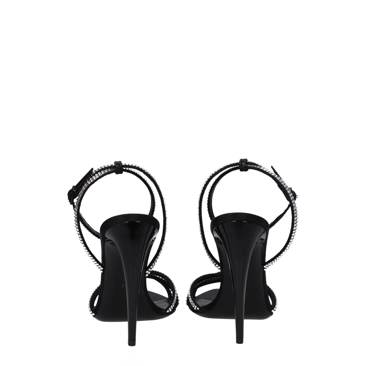 Saint セントローランサンダルAva女性サテンブラック - Image 6