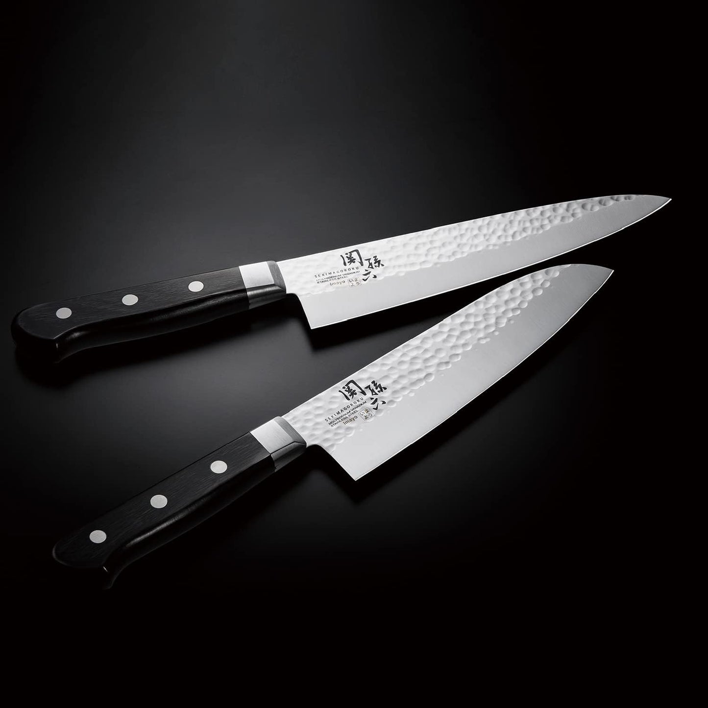 Kai Seki Magoroku Santoku Knife Imayou Hammered 165mm Made in Japan AB5456