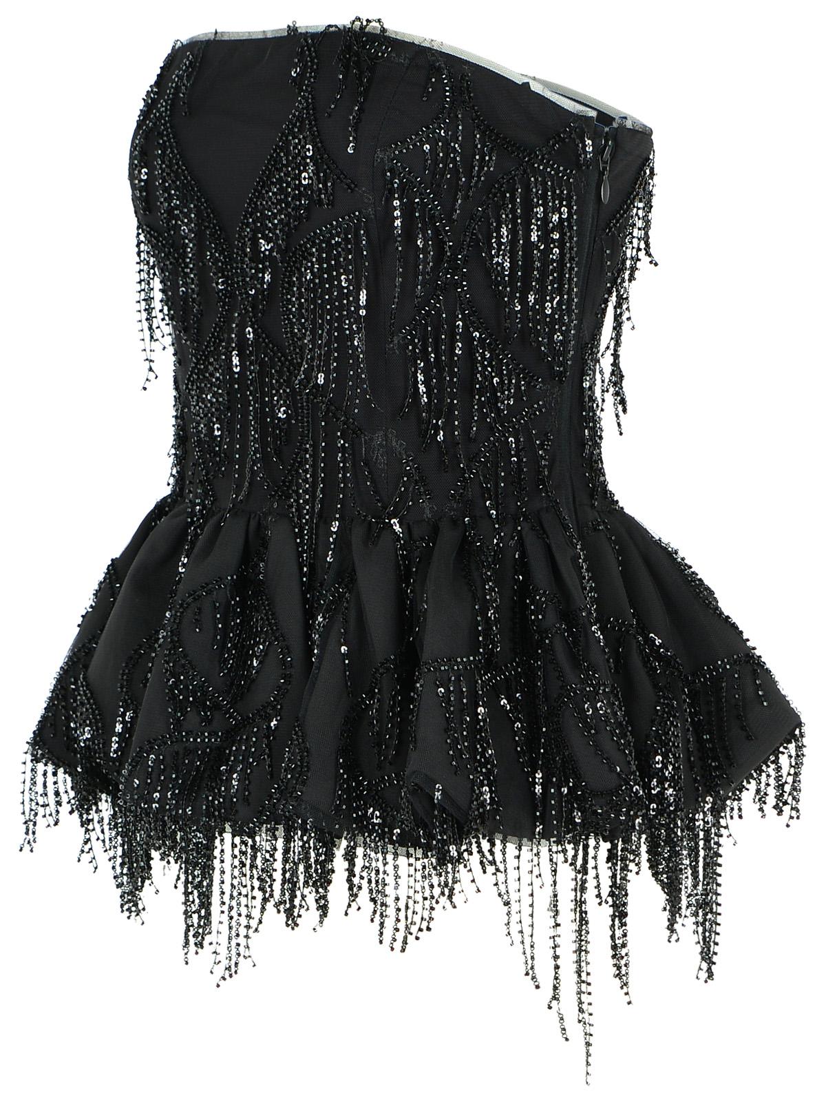 Rotate 「ドーラ」ブラックポリエステルトップを回転させます - Image 6