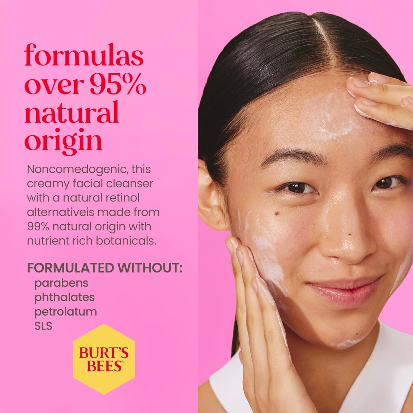 Burt's Bees Limpiador refinador renovador con alternativa de retinol natural Bakuchiol, 6 onzas (el paquete puede variar)
