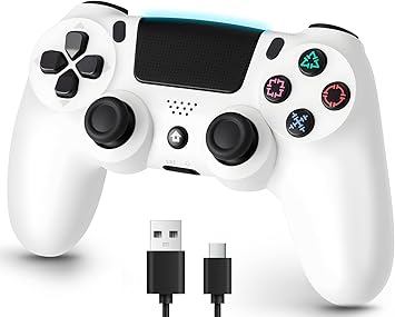 PS4 Controller (2025 Innovation Version/Update) PS4 Controller, Pc, Turbo Fire, 6-Axis Gyro Sensor, Double Vibration, High Precision Button, Bluetooth 5.4, Wireless/Wired, Stable Connection, 1000 mAh