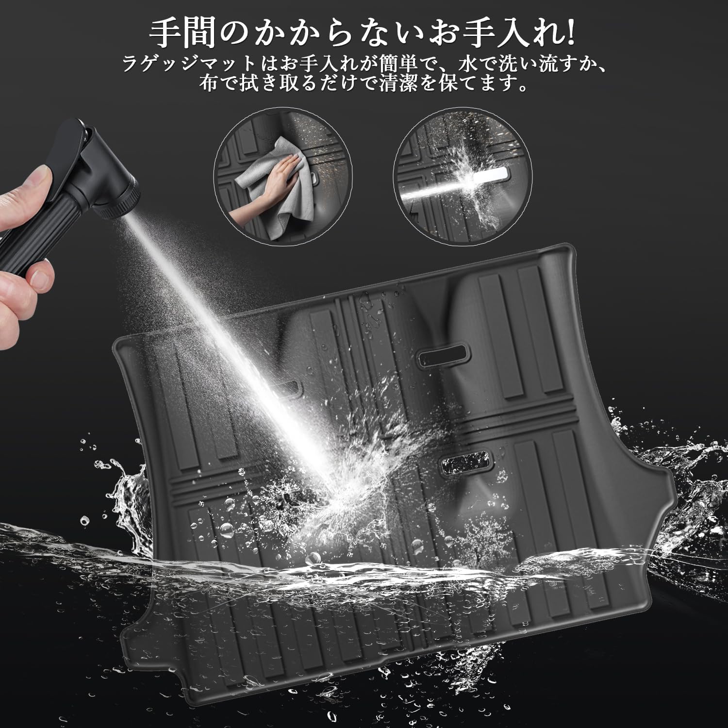 Improved ASZSK Honda 2024 New Freed Gt Luggage Mat Freed Luggage Mat Gt Luggage Tray 3D Waterproof Mat New Freed Car Mat TPE Anti-Slip Mat Easy Installation Odorless Black Cargo Area Scratch Resistant