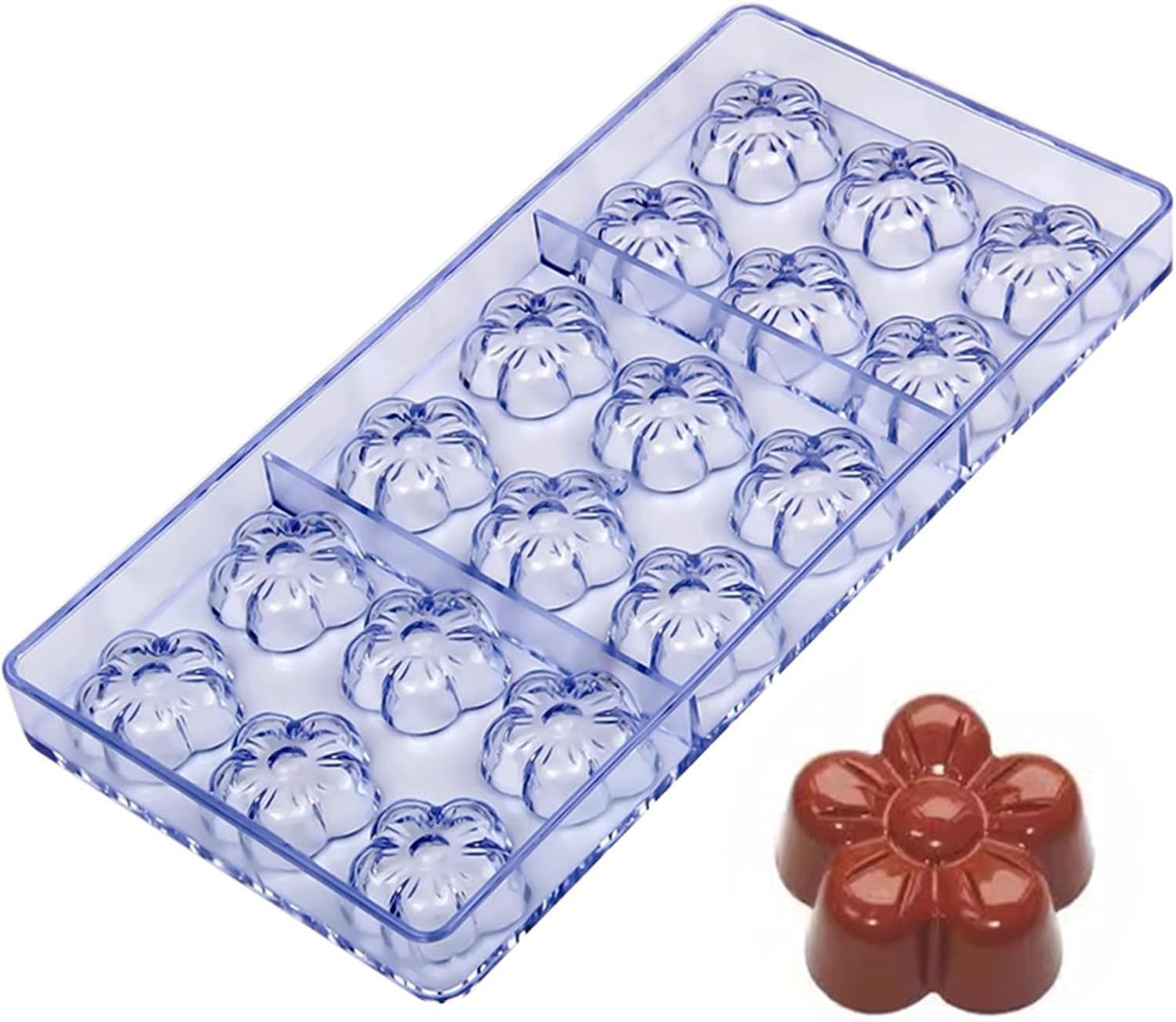 18スロットフラワーチョコレート菓子食品グレードベーキングペストリーツール多目的デザート球体菓子