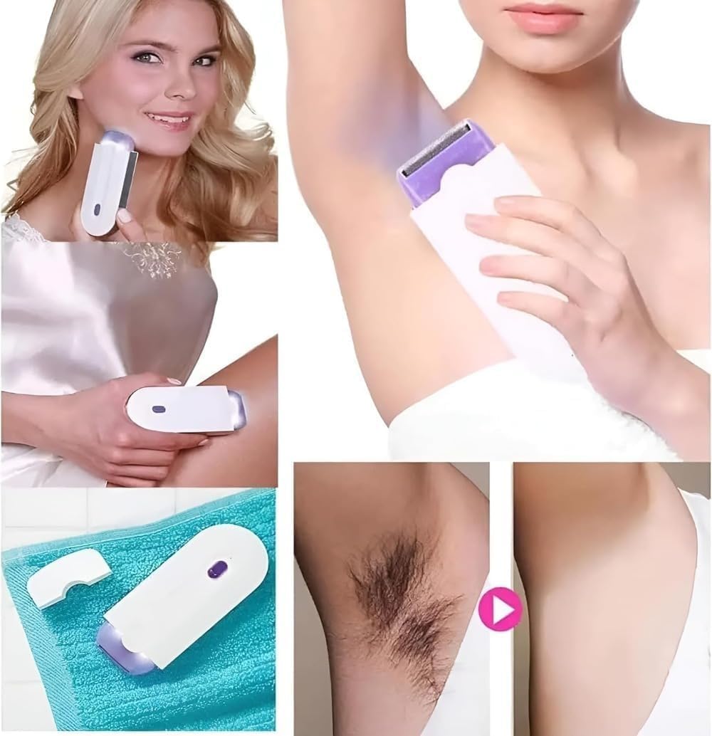 Laser Hair Removal Device USB Rechargeable Female Epilator Portable Lighted Epilator Painless Epilator Laser Hair Removal Device Body Epilator Female Shaver Painless Unisex Hair Removal USB