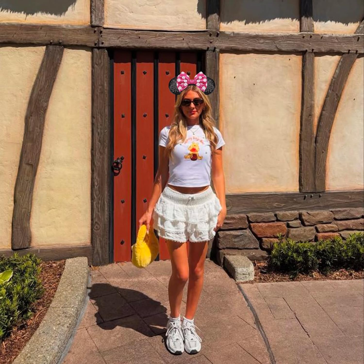DRESHOW Mouse Ears Bow Headbands Sequins Party Decoration Cosplay Costume for Women