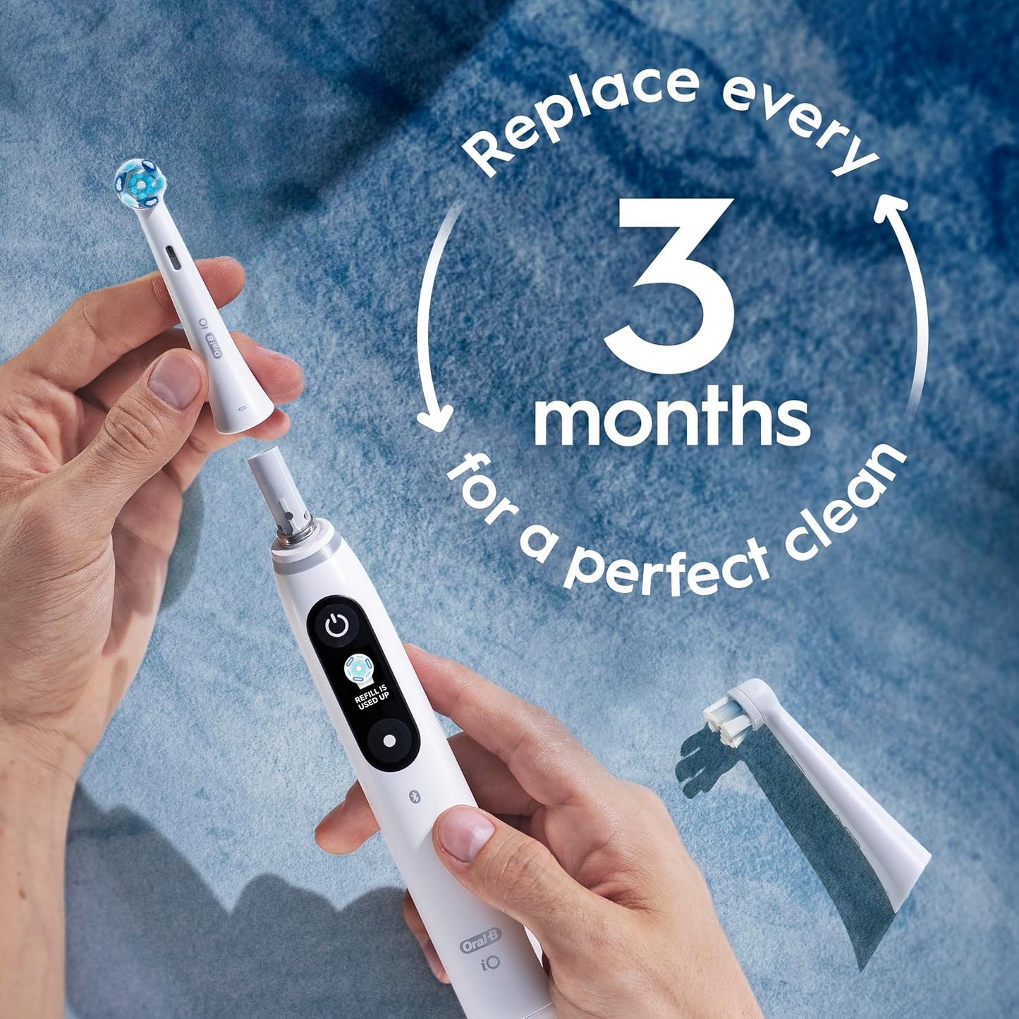 Oral-B iO Series Ultimate Clean - Cabezales de cepillo de dientes eléctrico de repuesto para un cepillo de dientes eléctrico Oral-B 2 unidades, color blanco